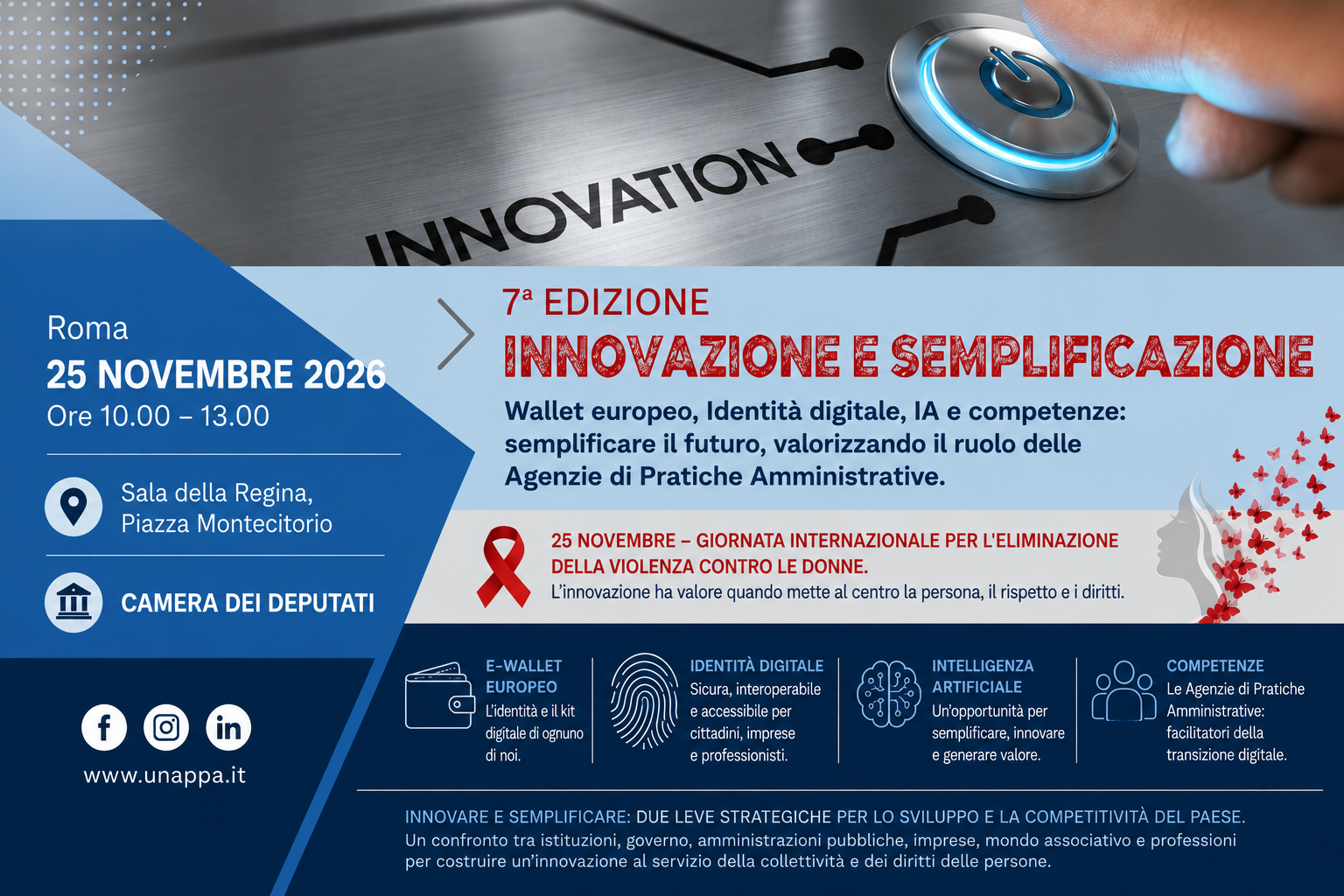 7a Edizione INNOVAZIONE E SEMPLIFICAZIONE – Roma, 25 novembre 2026